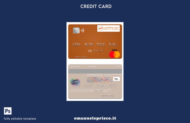 modello mastercard Georgia Bank of Georgia in stile verificato